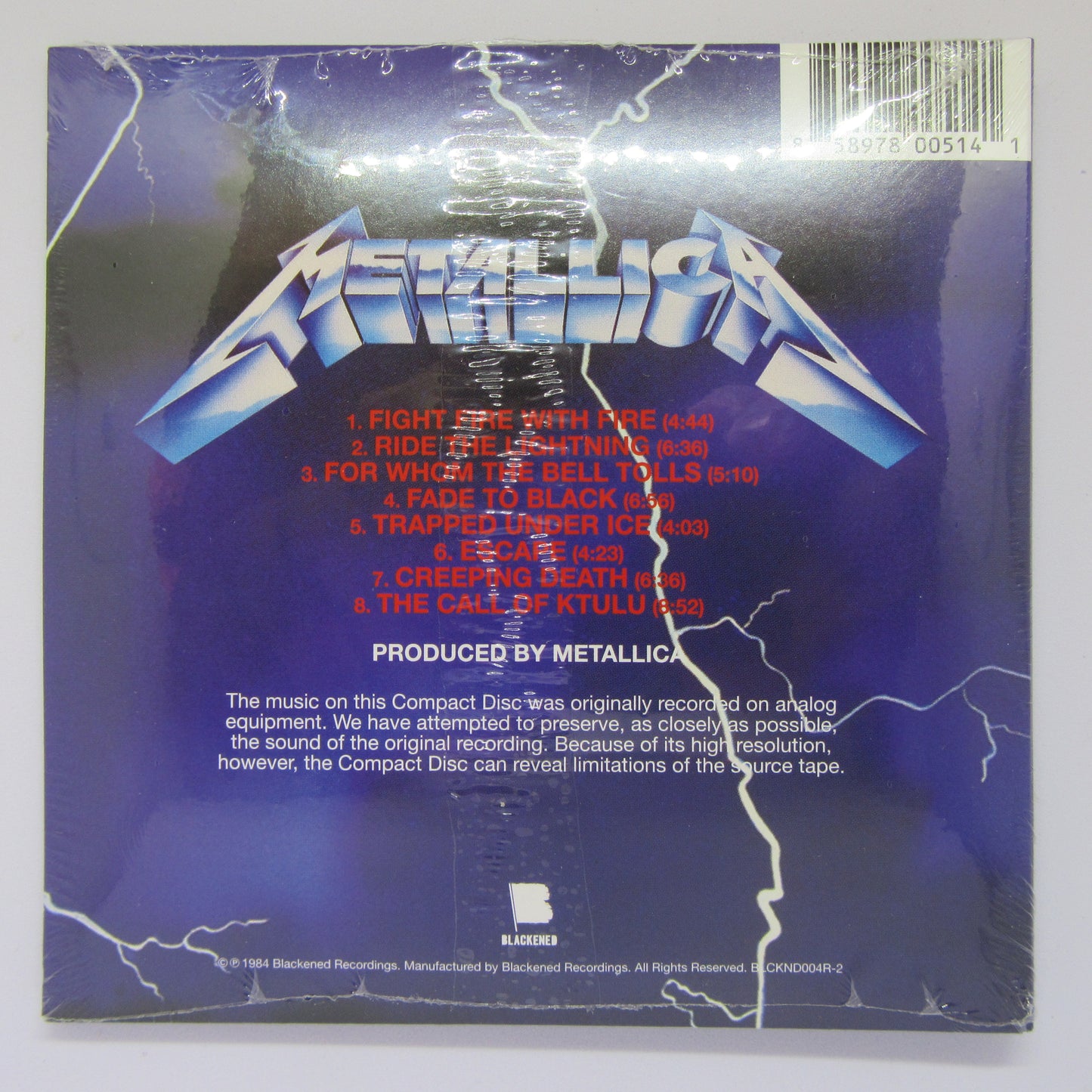 Ride The Lightning [Digipak]