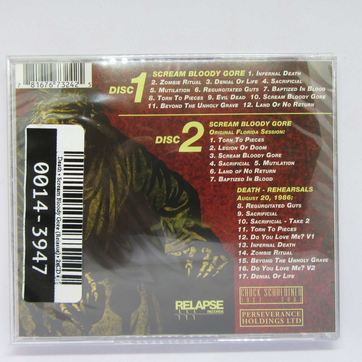 Scream Bloody Gore [Jewel Case Slight Scratch] + [Extra Jewel Case provided for free]